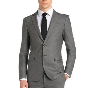 Hugo Boss Men's 'Randal' Grey Slim Fit Wool Sport Coat Blazer, 46R